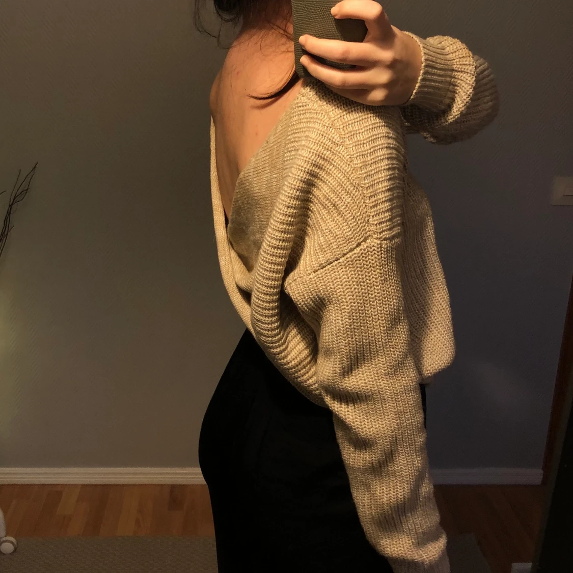 Stickat med öppen rygg - 90