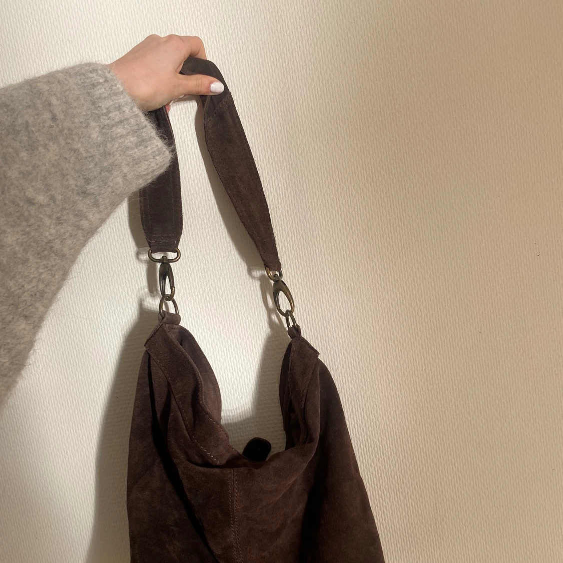 Lindex vintege väska i äkta läder  - 90