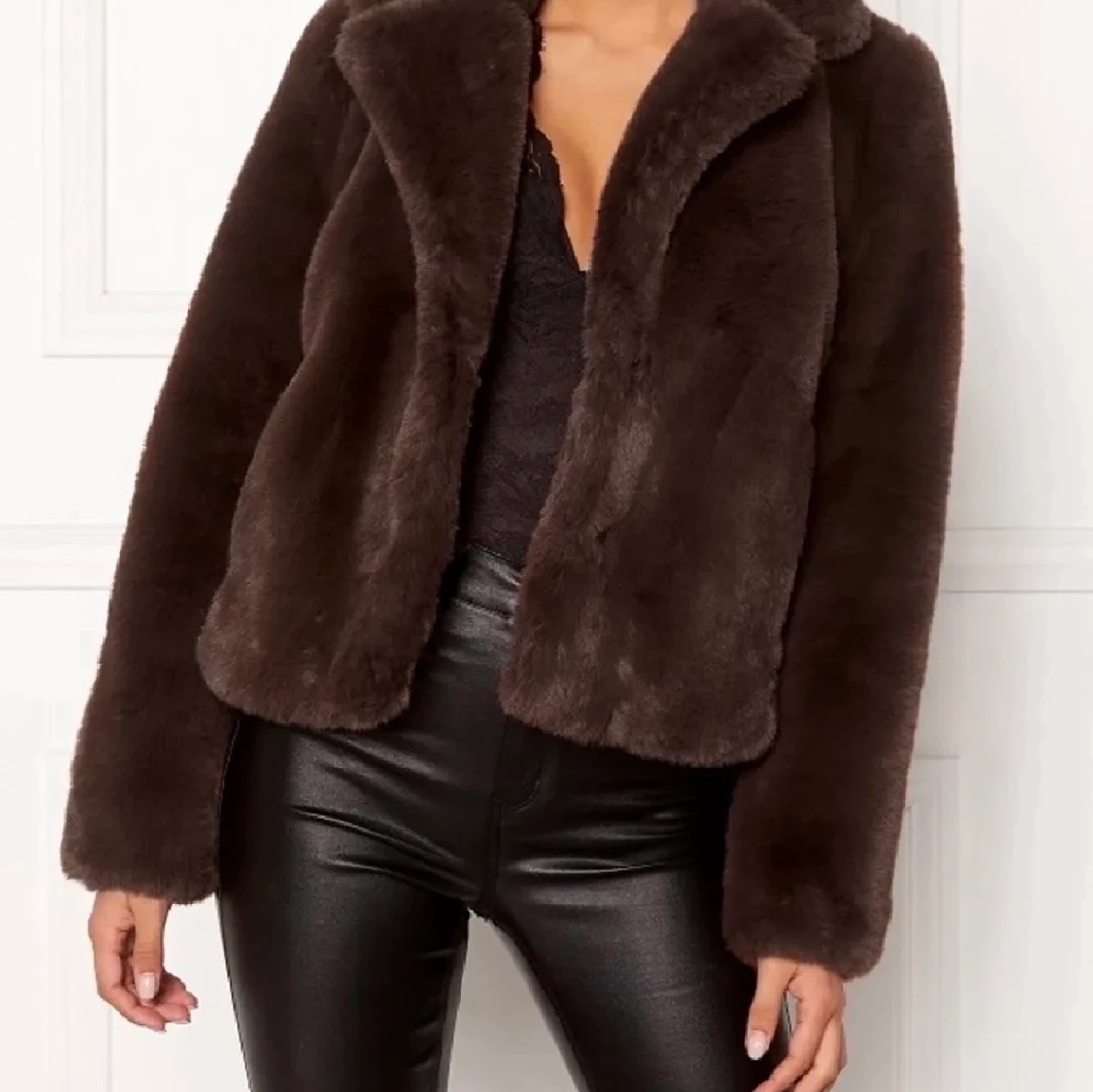 Brun pälsjacka - 91