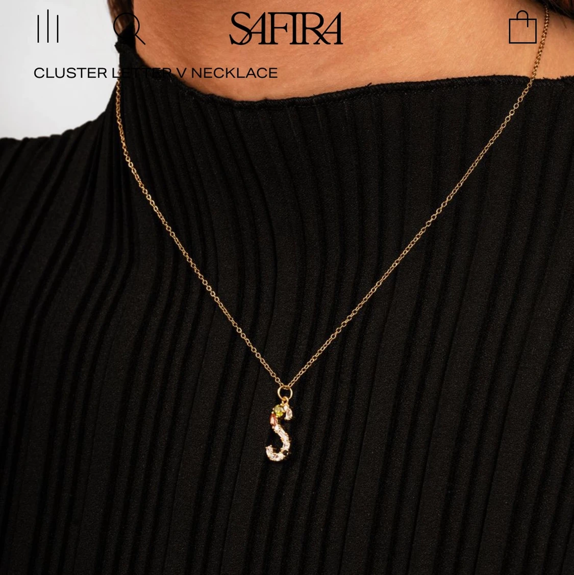 Letter Necklace V från SAFIRA (oanvänd) - 90