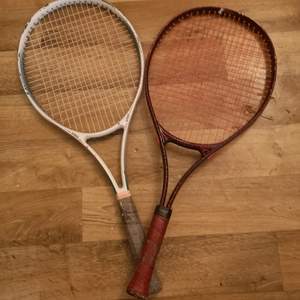 Två tennisracket utan fodral, två tennisracket med fodral. Knappt använda, ny pris 2099/ jag säljer dem 800 kr st