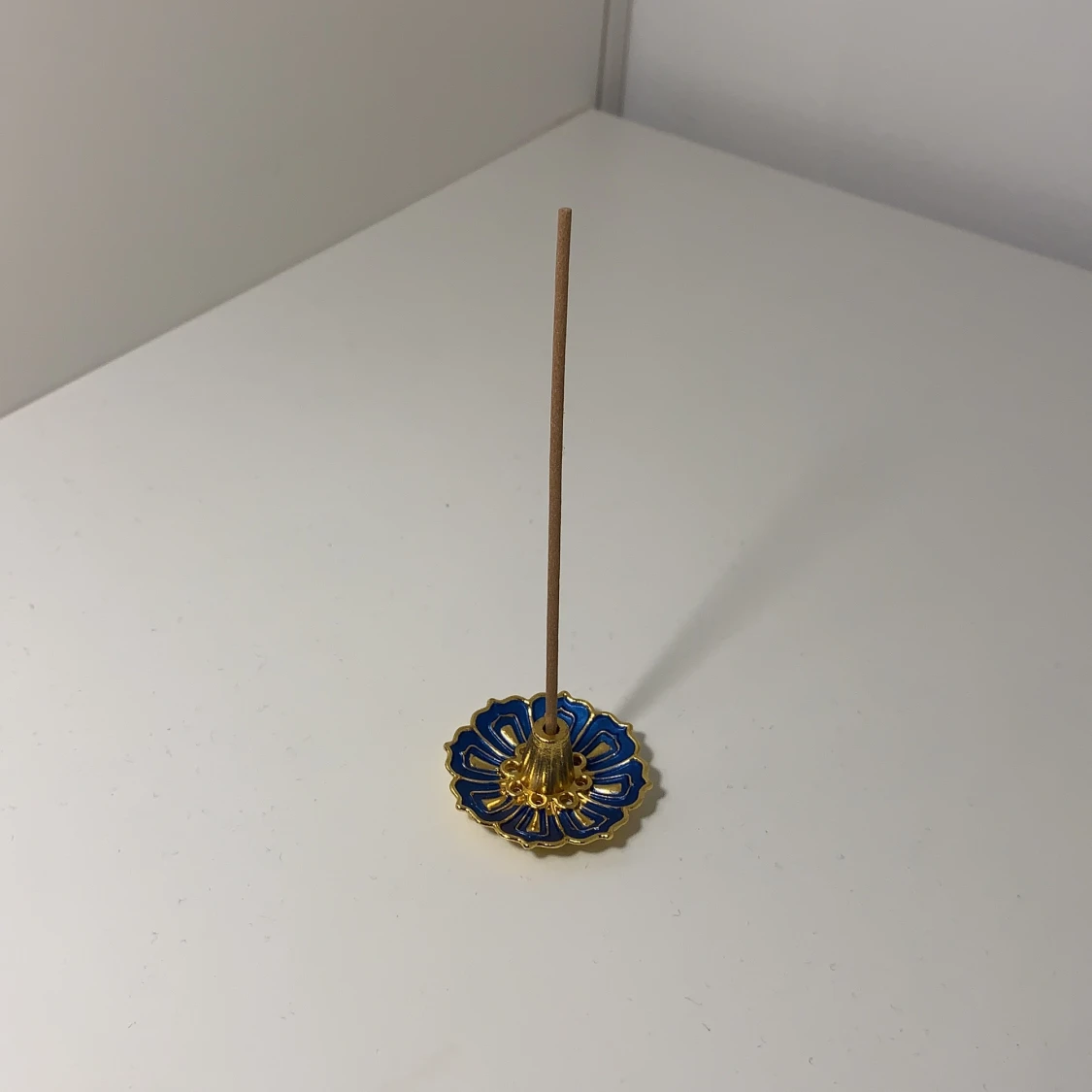 Blå och guld Incense hållare - 90