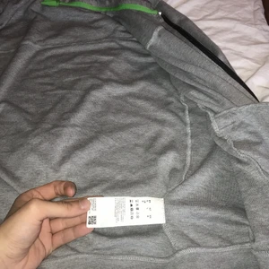 Hugo Boss tröja, L - grå/reflex hugo boss hoodie med dragkedja och avtagbar luva