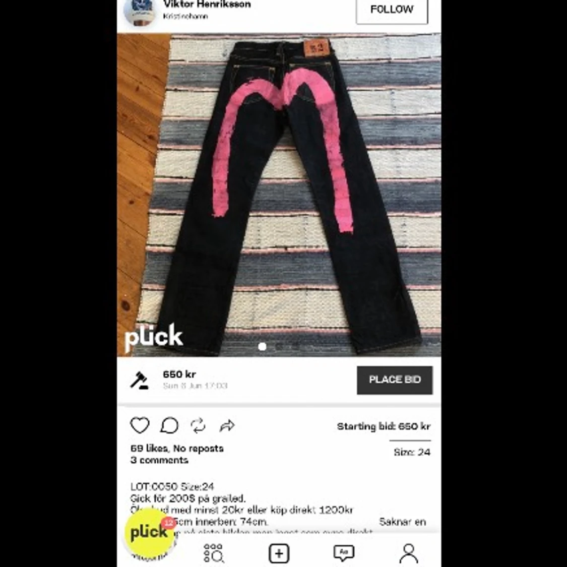 Evisu jeans exposed seller 