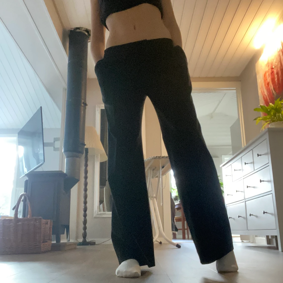 Lågmidjade kostymbyxor