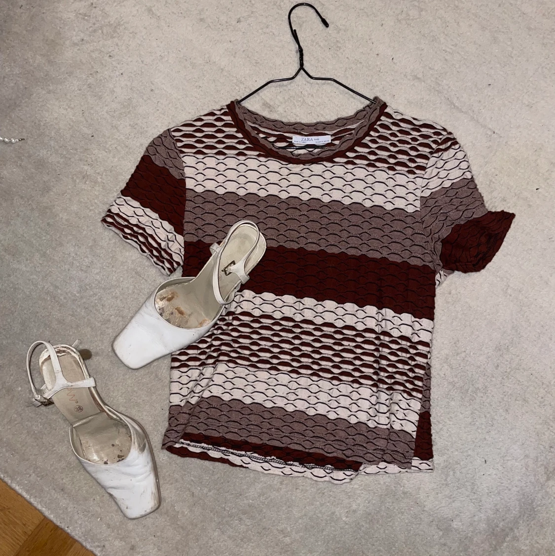 flerfärgad topp från zara