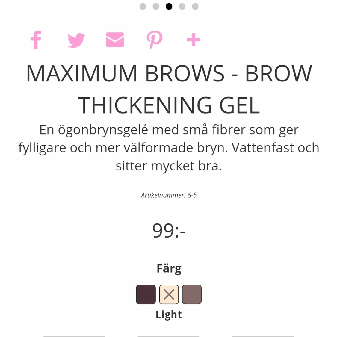 Brow thickening gel - helt ny - 90