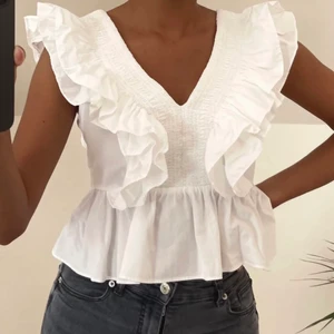 Vit volangtopp - Vit blus från H&M 