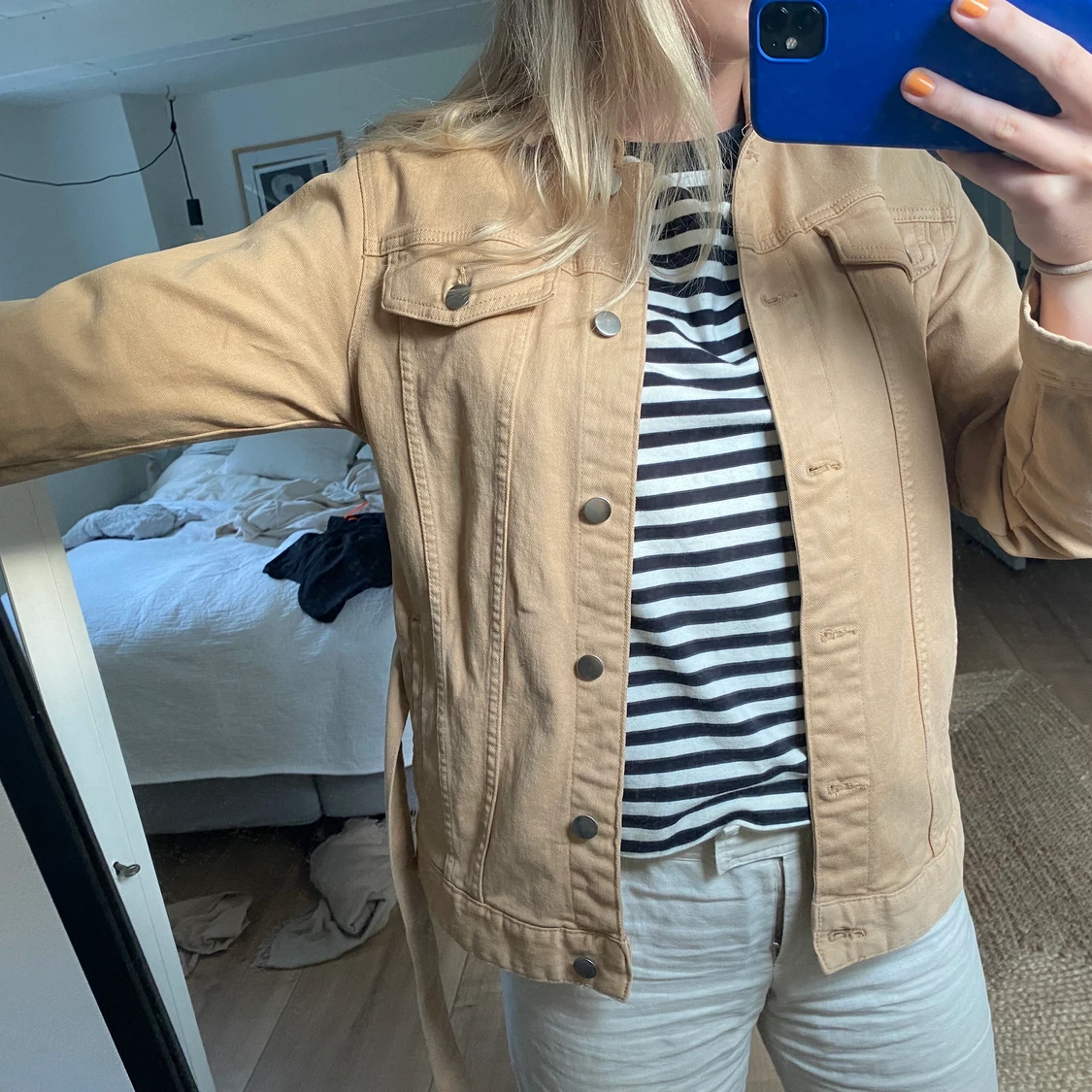 Jeansjacka med skärp - 90