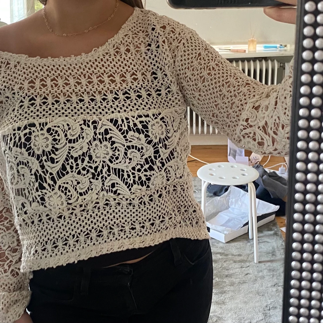 Virkad, jättesöt tröja.