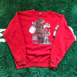 Vintage eagle sweatshirt - Ingen size tag men passar boxy M, cond 7/10 2 lite större crackings på trycket, troligen från 90 talet med tanke på fitten