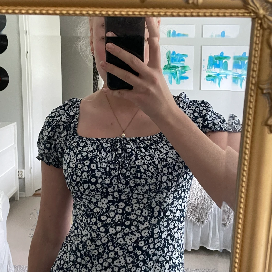 Blommig klänning - 90