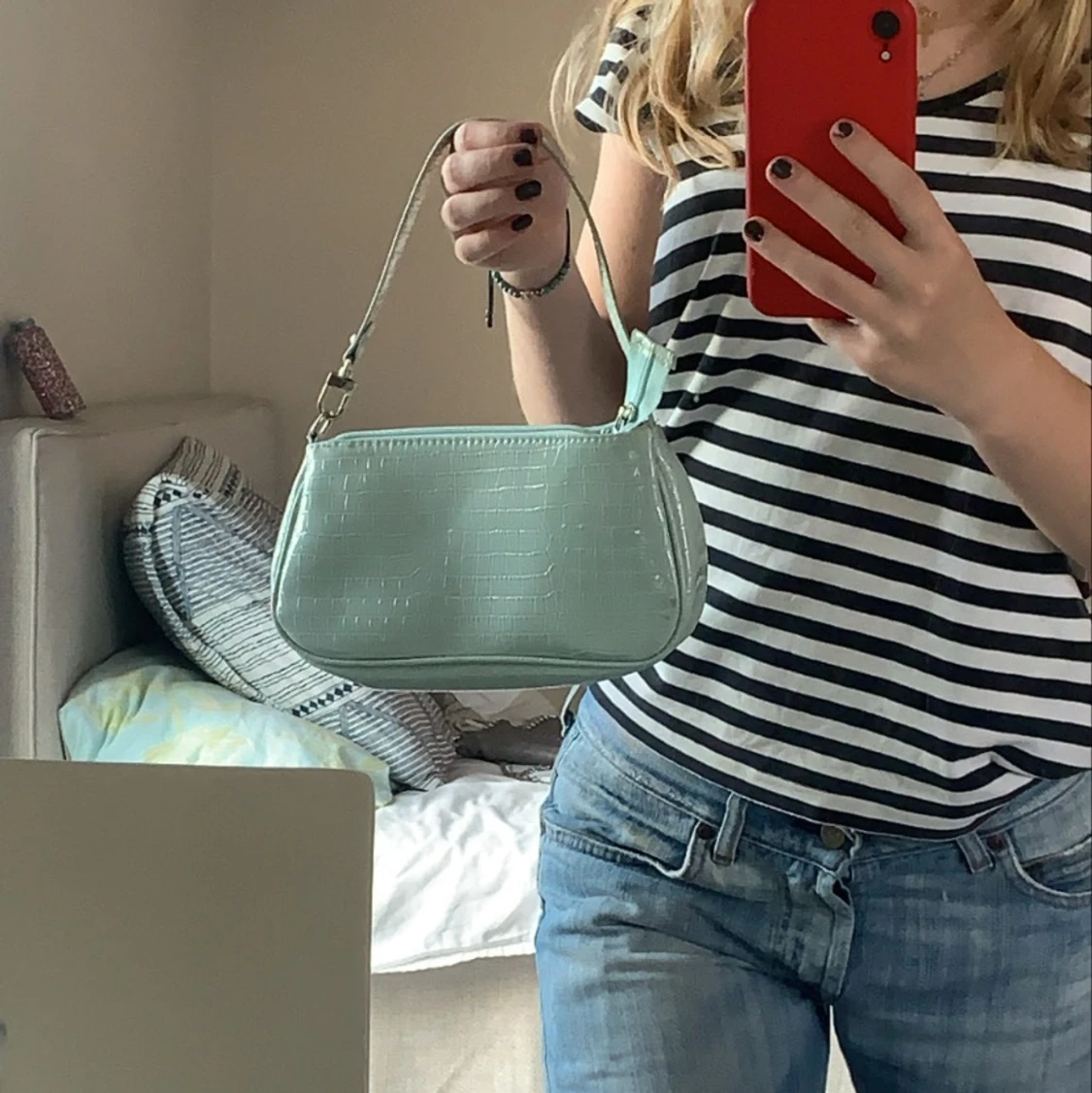 Ljusblå väska - 90