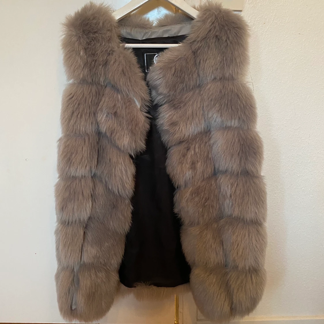 Lång Faux fur väst - 90