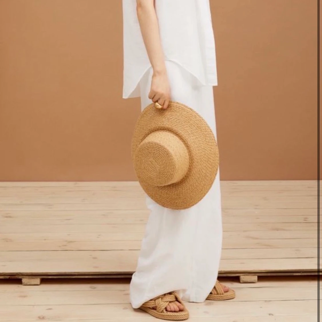 lågmidjade linnebyxor - 91