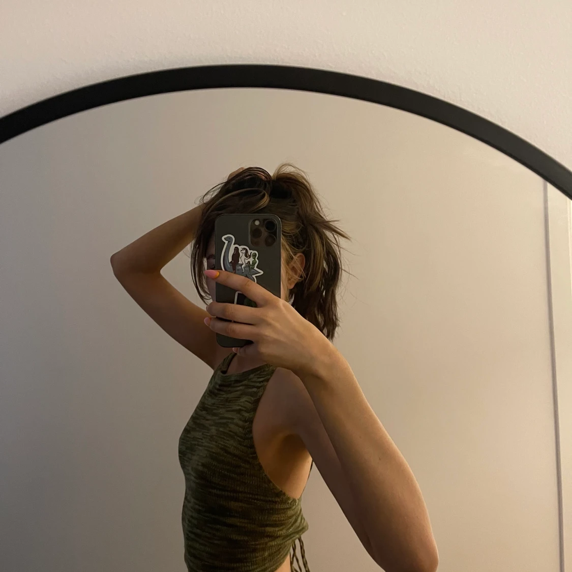 stickad grönt linne  - 91