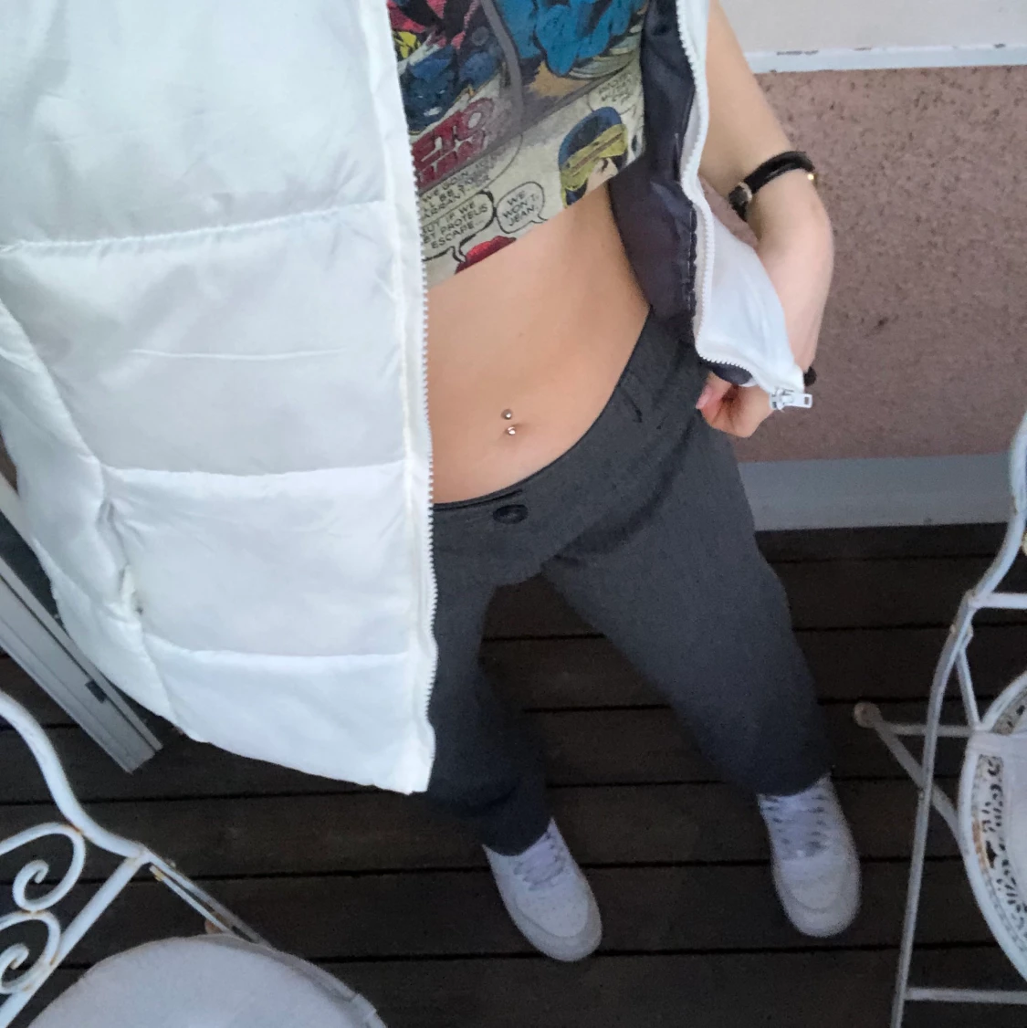 Lågmidjade kostymbyxor 