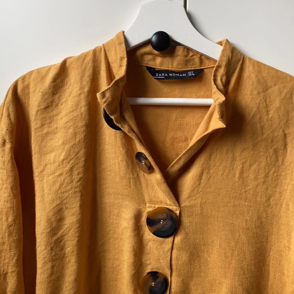 Linneklänning linneskjorta från zara | Plick Second Hand