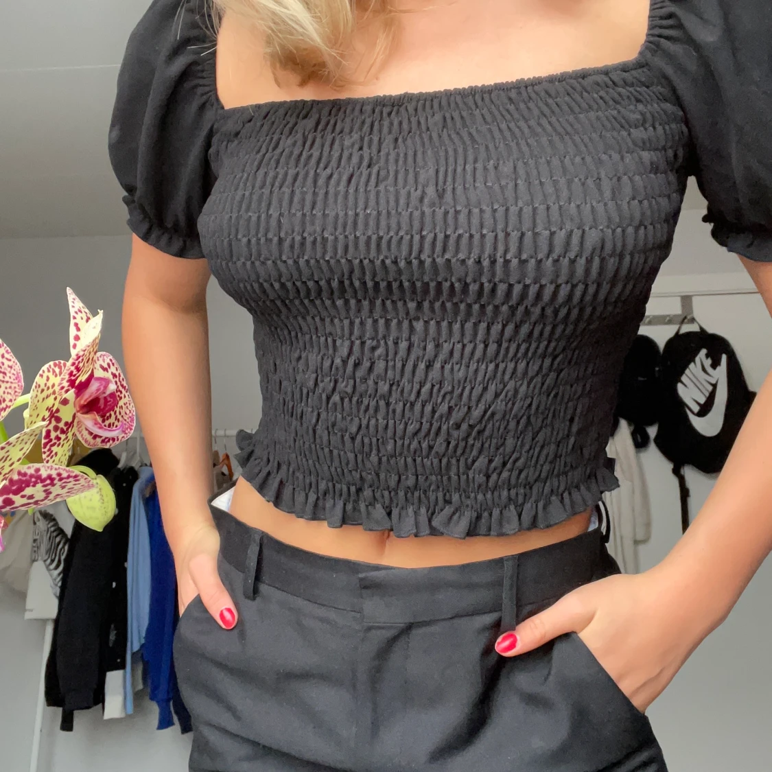 Svart topp strl M