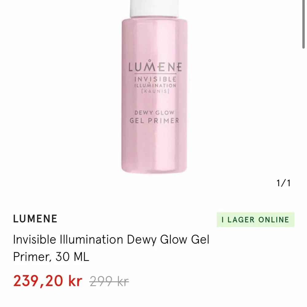 Dewy glow gel primer från lumene, helt oöppnad, värd 299 kr 💕. Övrigt.