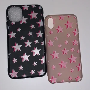 Mobilskal stjärnor  - Säljer dessa mobilskal med stjärnor på. 30kr styck + frakt. Svarta är för iPhone 11 och rosa är för iPhone X,Xs