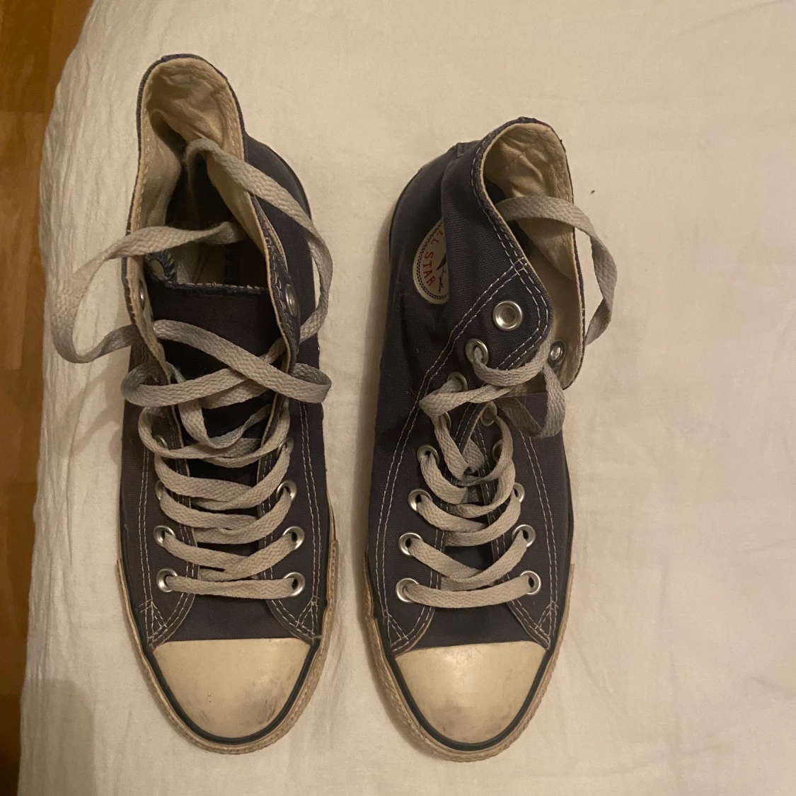 Grå/Blå converse - 90