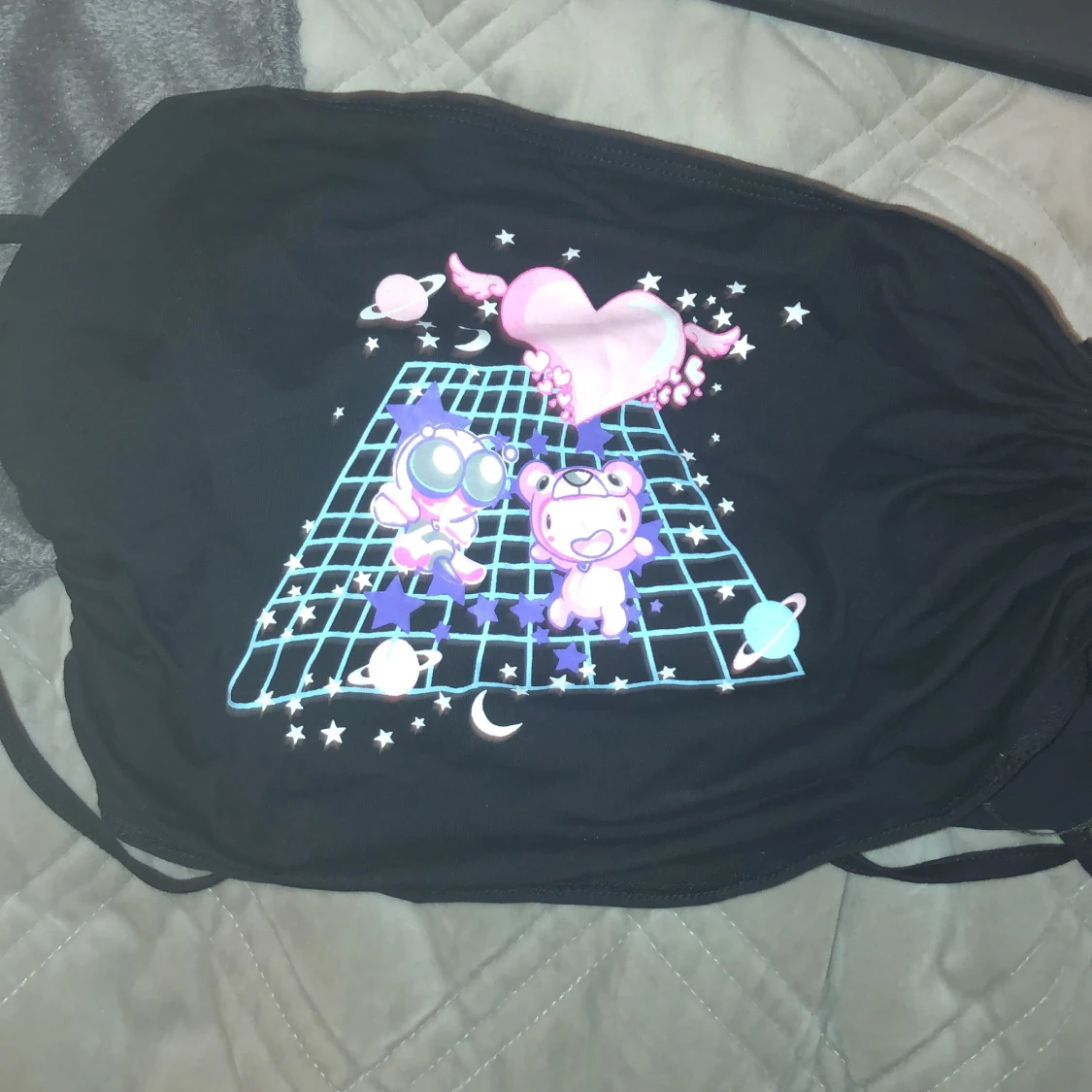 söt y2k topp med snörning