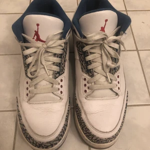 Air Jordan 3 Retro True Blue  - Nike Jordan 3 True blue från 2009. I hyfsat bra skick förutom att färgen har börjat krakelera. Skriv om du har några frågor eller vill ha fler bilder. Kan fraktas eller mötas upp i Stockholm:)