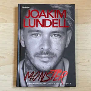 Joakim Lundells bok ”monster”, helt ny skick. Ej läst.
