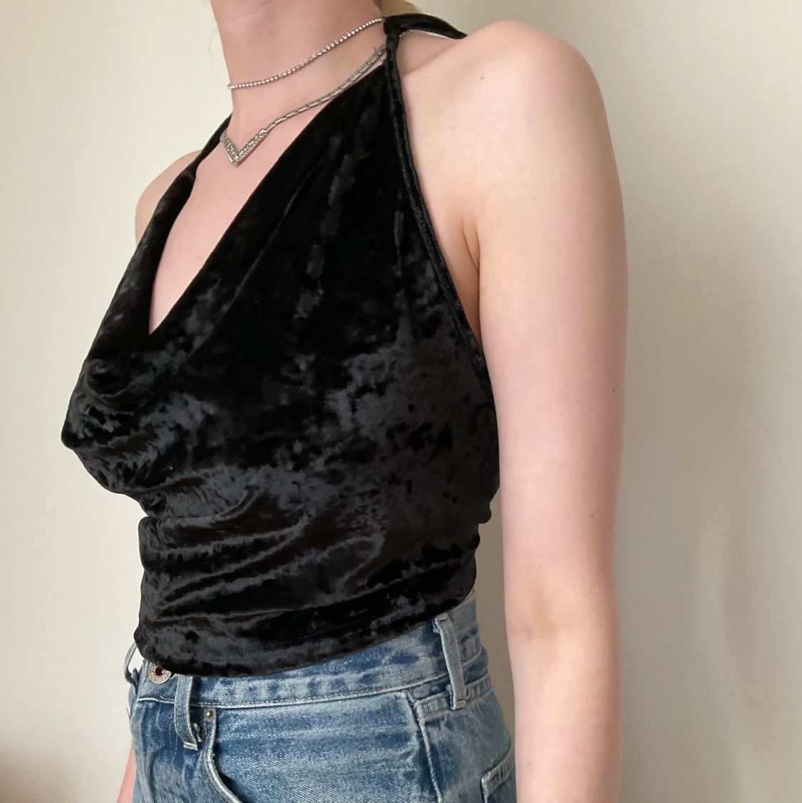 Sammet croptop🖤  - 90