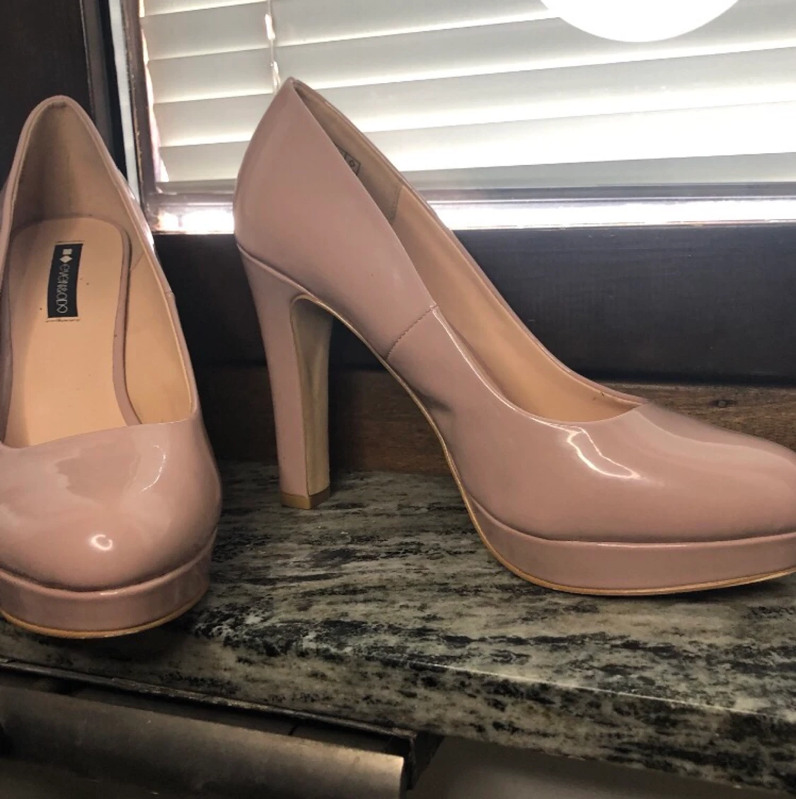 Even&odd beige klackskor  - 90