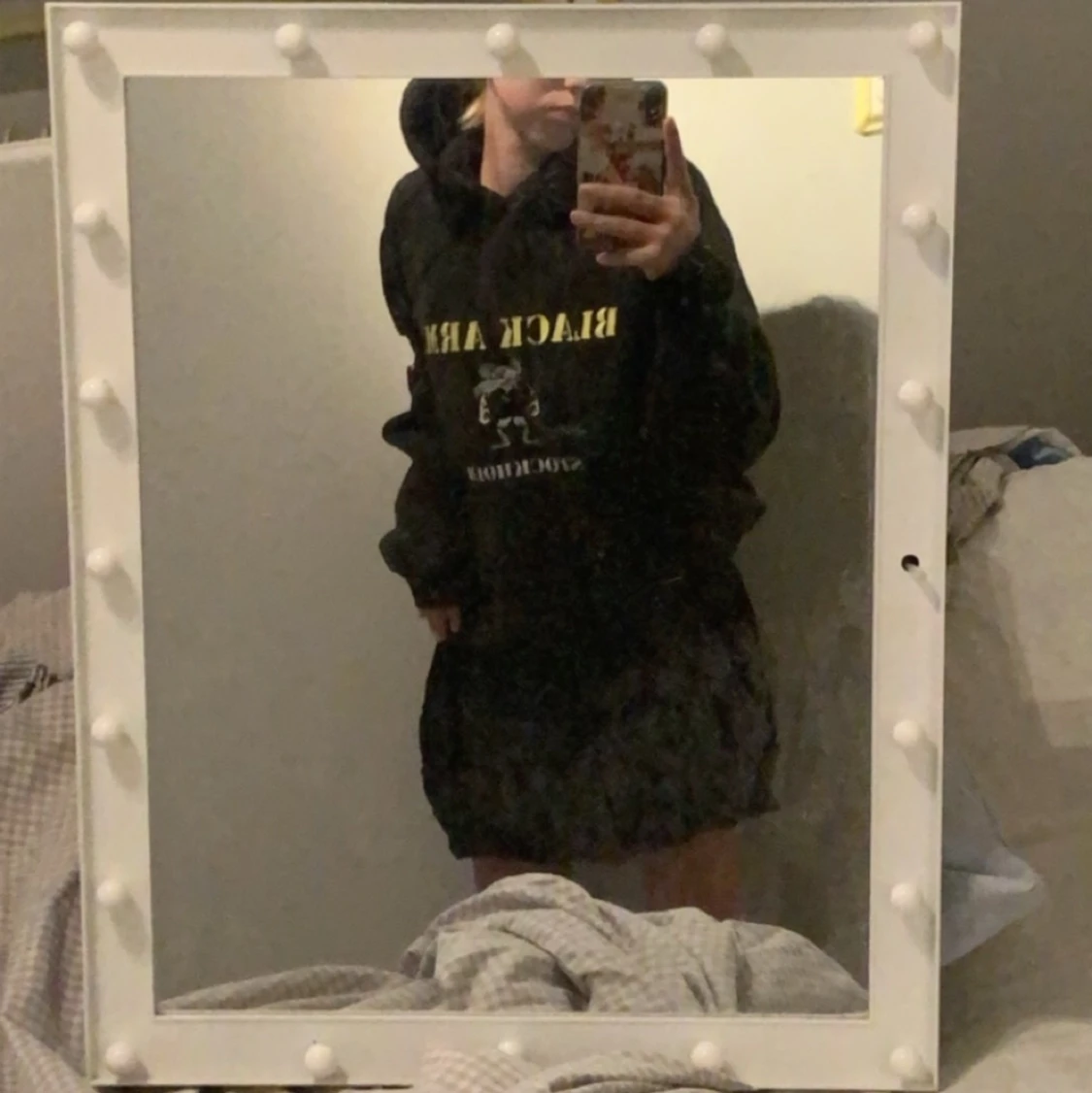 Svart black army hoodie - 90