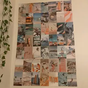 Säljer nu mitt kära wall collage från tyska amazon sidan som jag fick i somras, tycker verkligen om det men ska byta ut det mot ett nytt i min nya stil nu💗 jag skulle säga att det är beachy peachy vibe hehe:) 