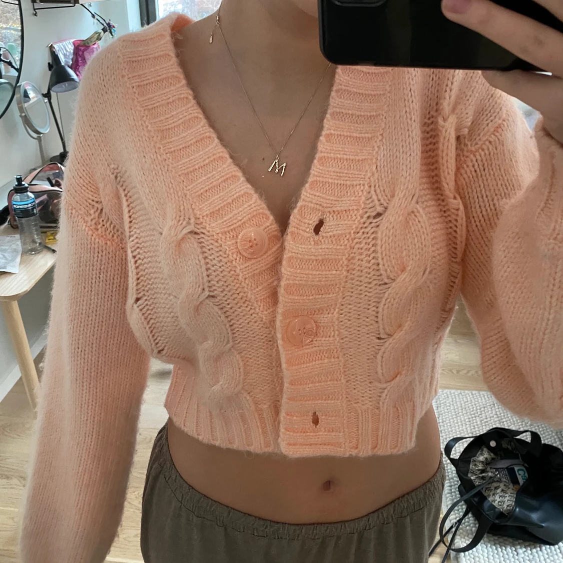 Ljusrosa kofta 💗💗 - 91