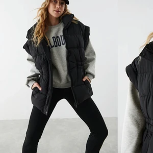 Svart väst strl L - HELT OANVÄND, PRISLAPP KVAR   ||   L men funkar för dig som är M och vill ha lite oversized 