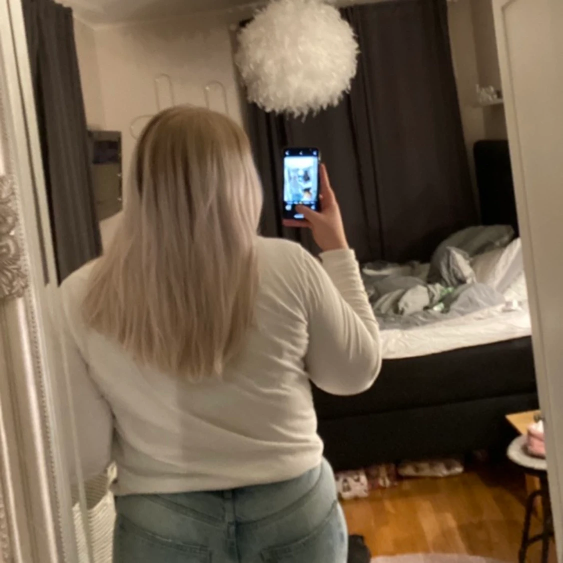 Vit vans tröja  - 90