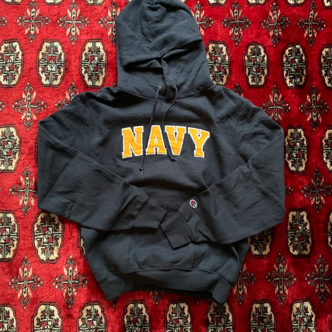 Vintage broderad champion hoodie