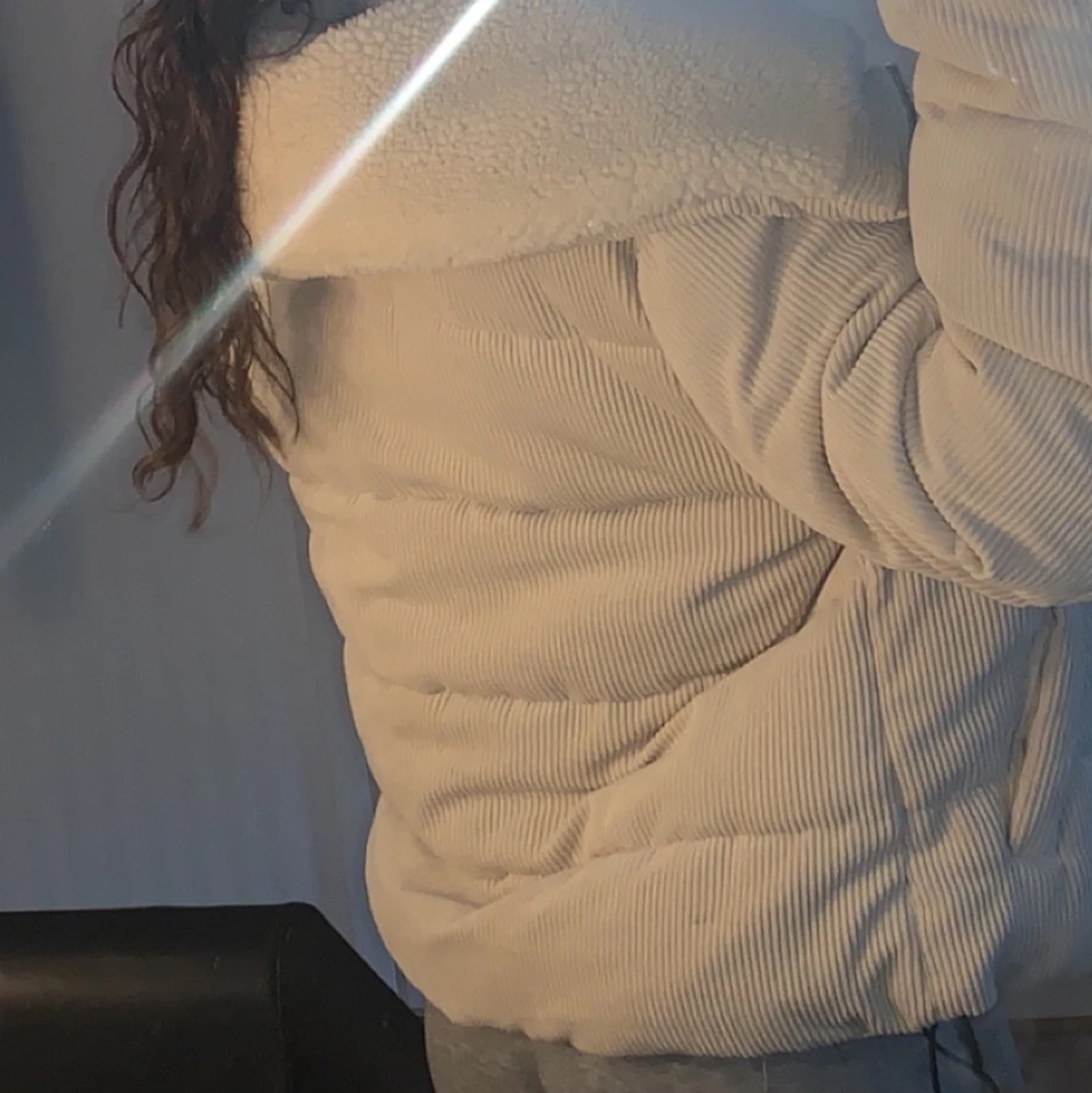 Vit mysig vinterjacka  - 91