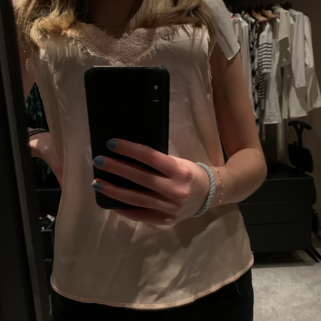 Rosa siden linne🤍 - 91