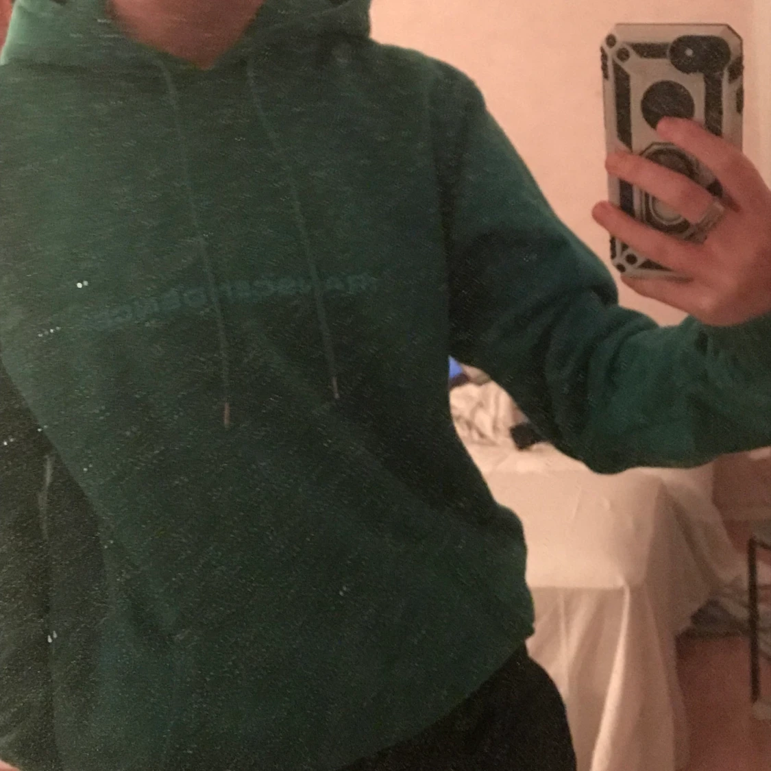 Mörkgrön hoodie ”transcendence”