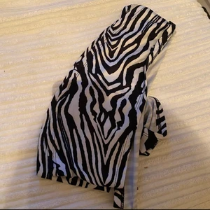 Halster neck /knyt top - Zebra 