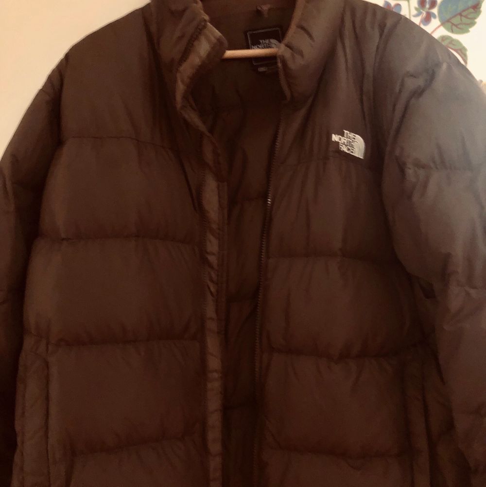 Brun North Face Puffar Jacket Plick Second Hand