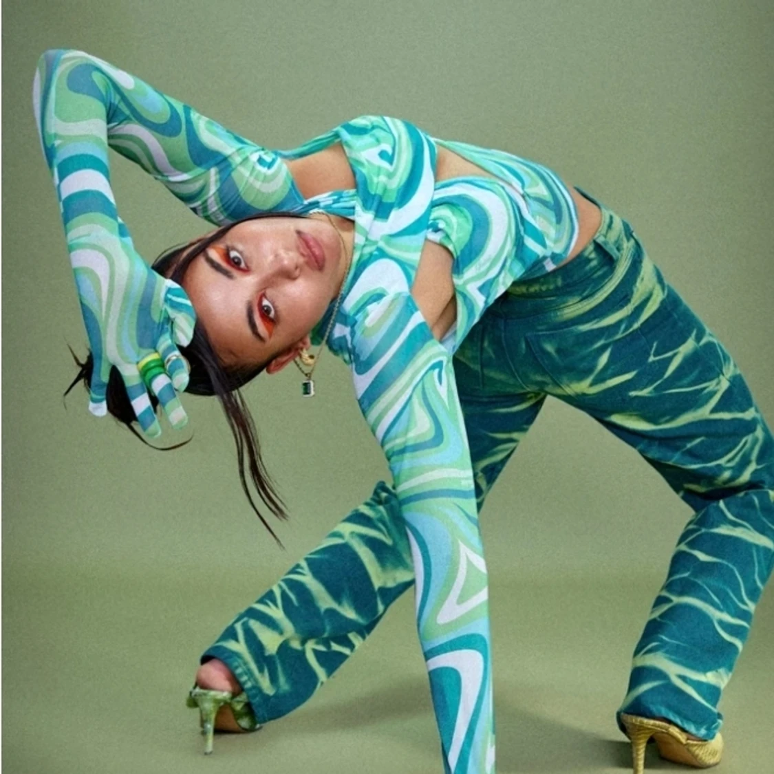 Gröna jeans från Jaded London  - 90