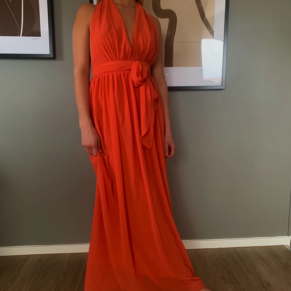 Orange långklänning 🧡 - 90