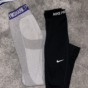 Gymtajts!! 1 par för 150,båda för 250!!😍 - 2 gymtajts som är använda men i felfritt skick. Båda är i storlek xs. Ena paret från gymshark andra från Nike. Vid snabbt köp säljer jag ett par för 150 och båda för 250kr😆😍💫
