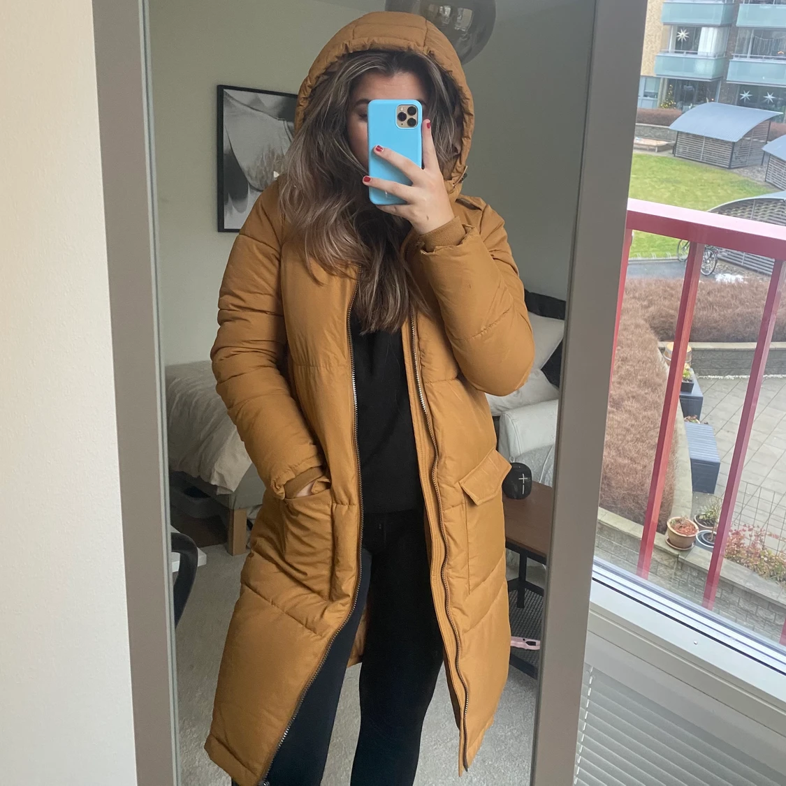 Object lång vinterjacka