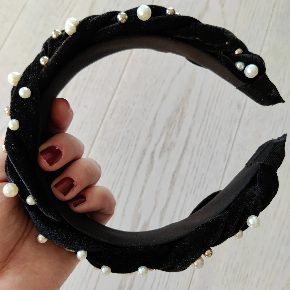 Diadem med pärlor - 90