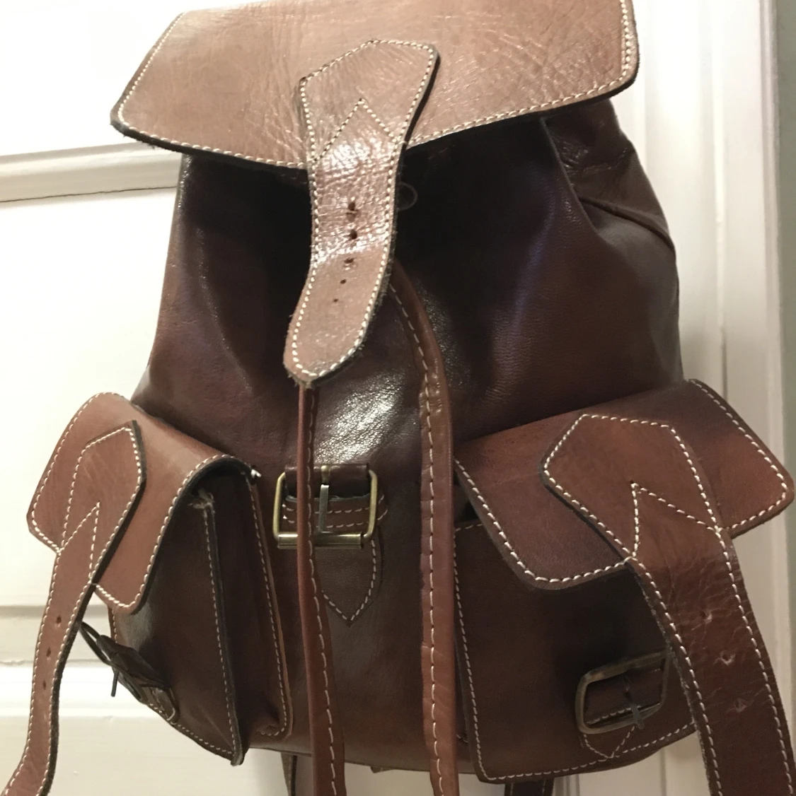 Ryggsäck i skinn - 90