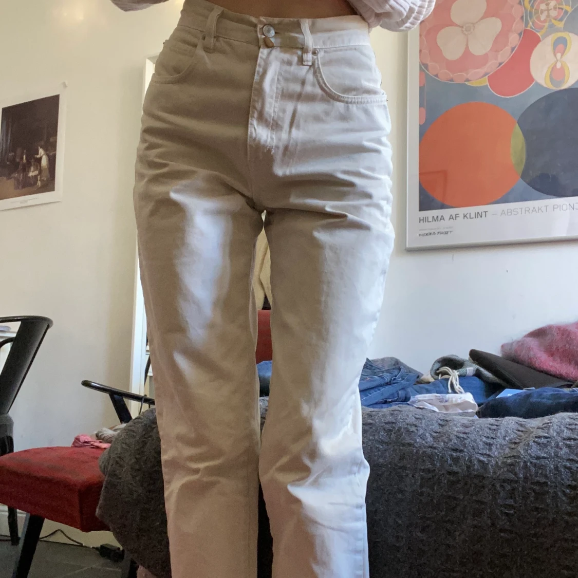 Högmidjade byxor - 90