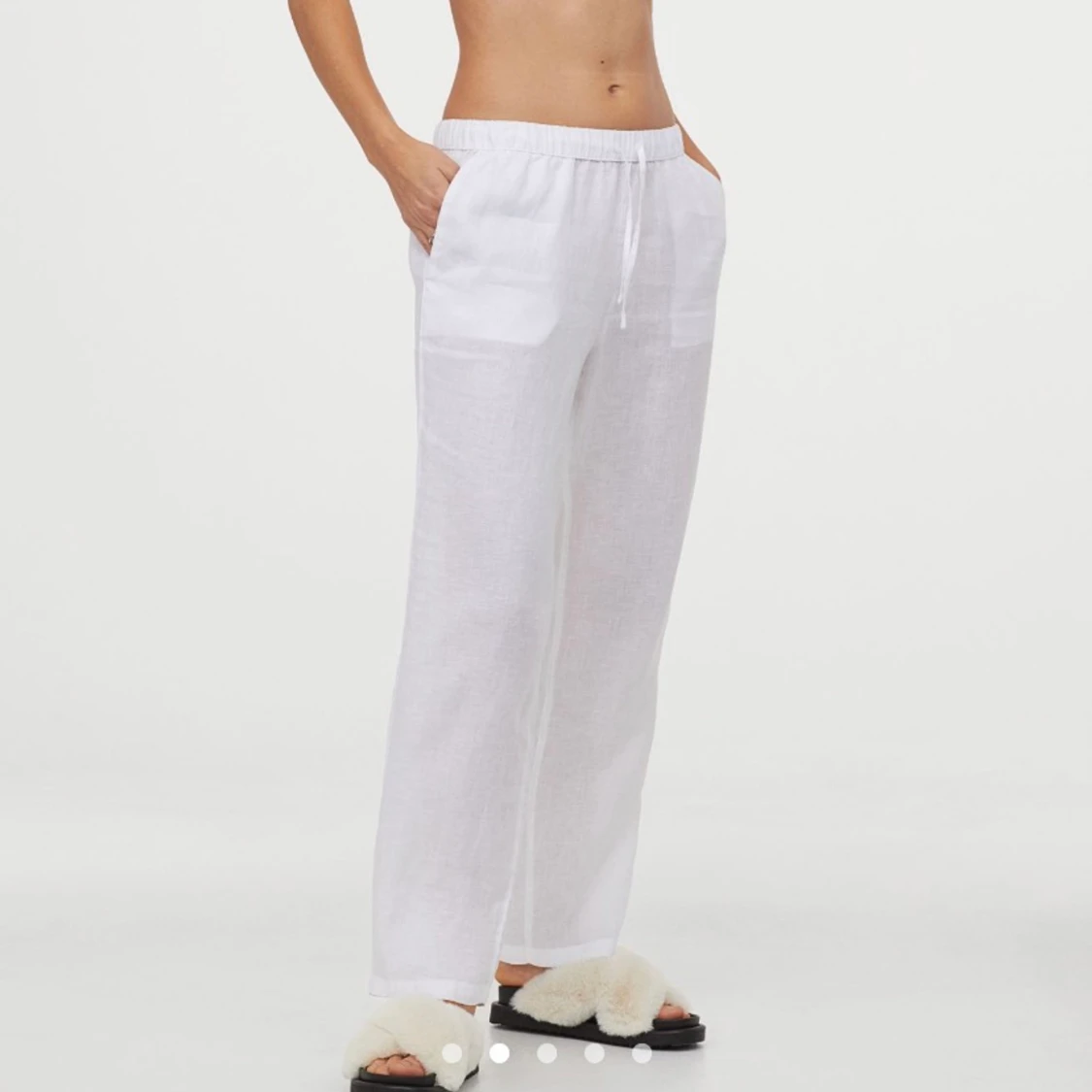 Linnebyxor i tvättat bomull!